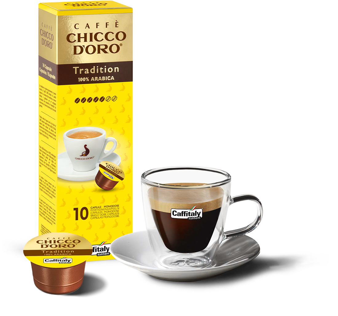 10 Capsule Compatibili Caffitaly - Caffè Chicco d’Oro Tradition 100% Arabica