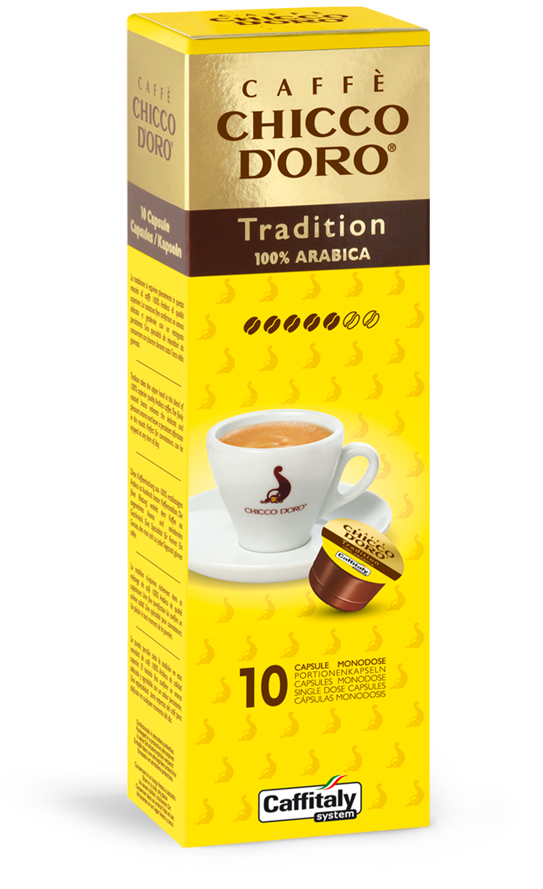 10 Capsule Compatibili Caffitaly - Caffè Chicco d’Oro Tradition 100% Arabica