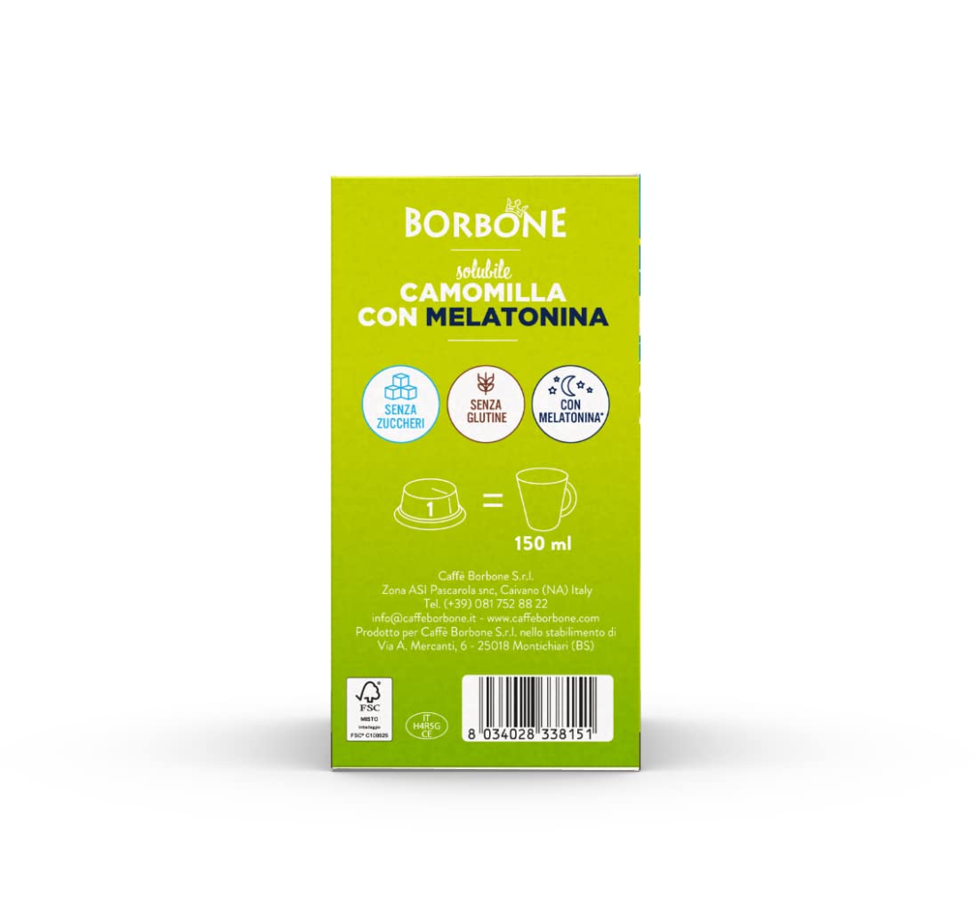 Borbone Camomilla e Melatonina - 16 Capsule compatibili con Lavazza A Modo Mio