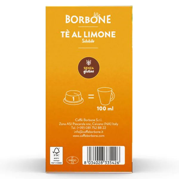 16 Capsule Borbone Compatibili A Modo Mio Tè al Limone