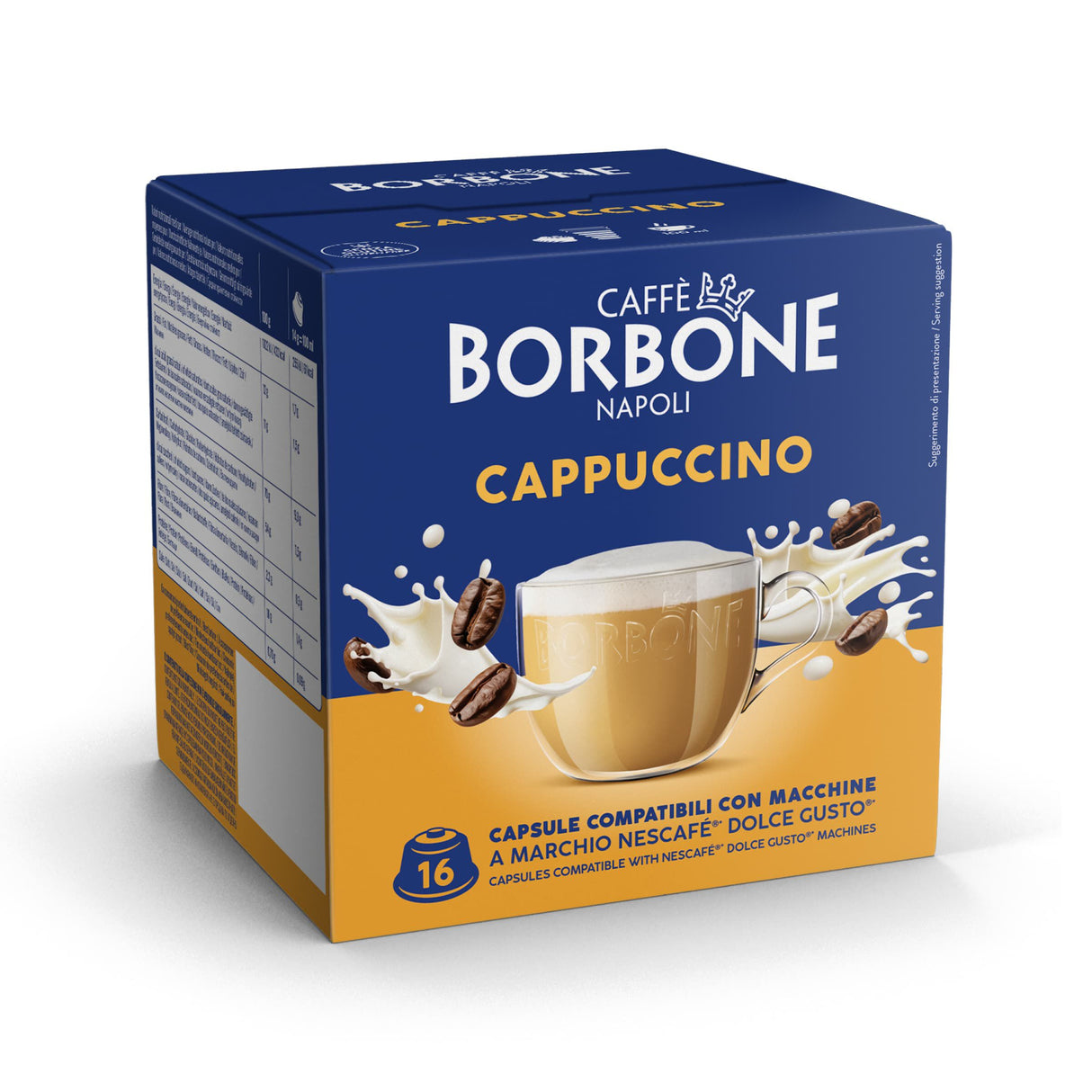 16 Capsule Borbone Compatibili Dolce Gusto Cappuccino