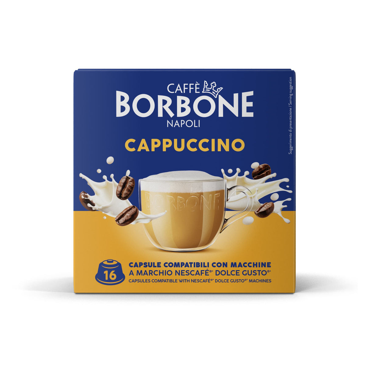 16 Capsule Borbone Compatibili Dolce Gusto Cappuccino