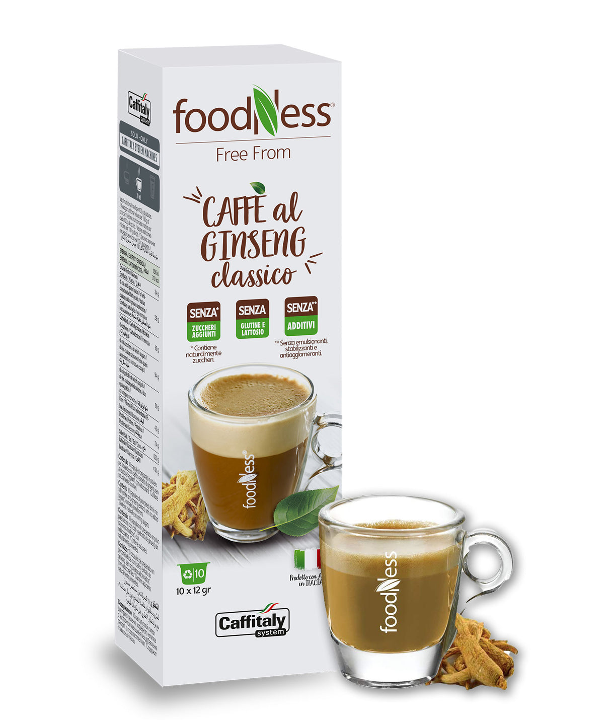 10 Capsule Caffitaly System Foodness Ginseng Classico