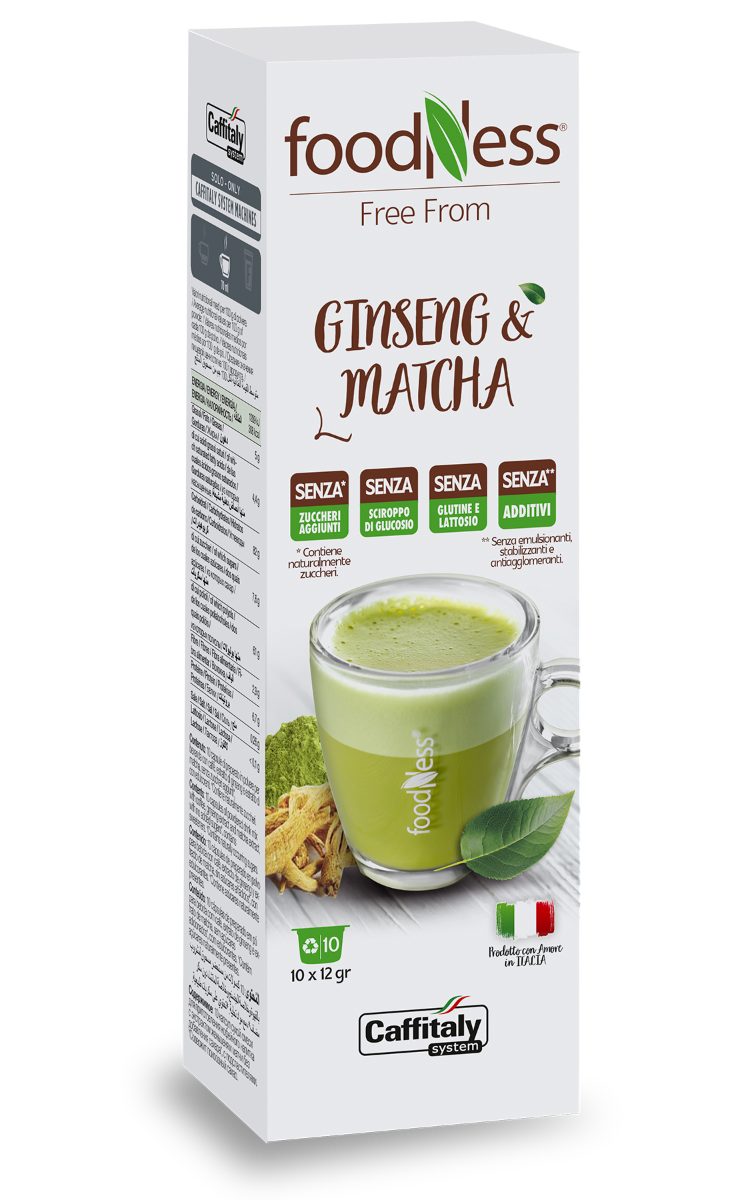 Scopri 10 Capsule Caffitaly System Foodness Ginseng & Matcha –