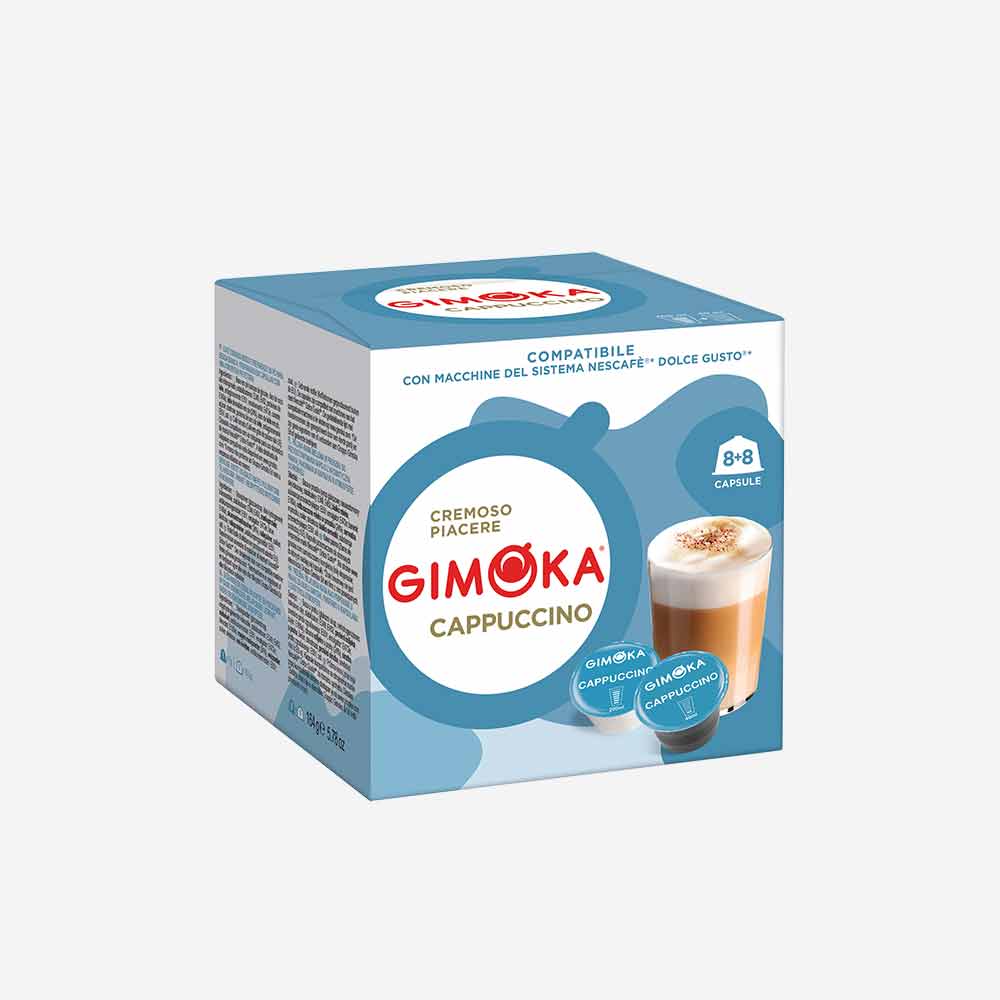 16 Capsule Gimoka Compatibili Dolce Gusto Cappuccino Autoprotette