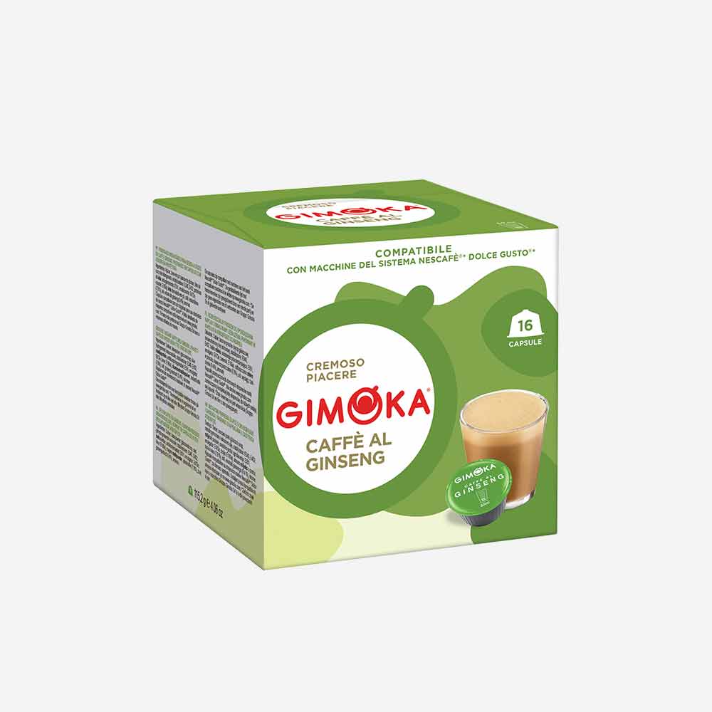 16 Capsule GIMOKA compatibili Nescafé Dolce Gusto Caffè GINSENG Salvaroma