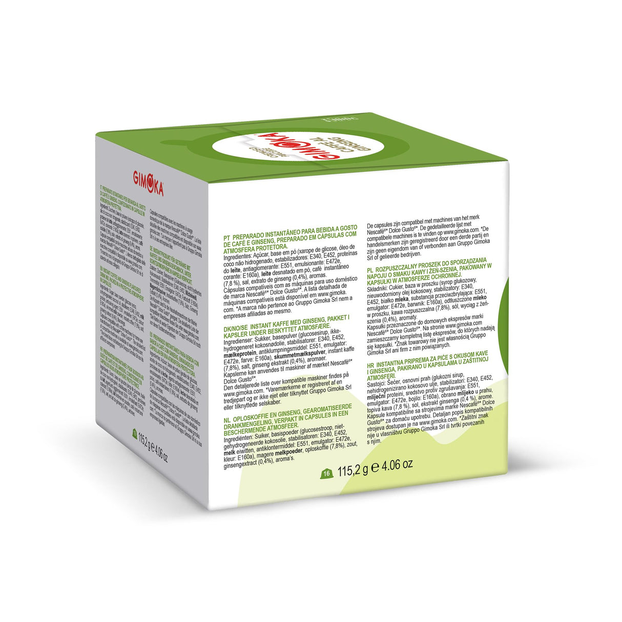 16 Capsule GIMOKA compatibili Nescafé Dolce Gusto Caffè GINSENG Salvaroma