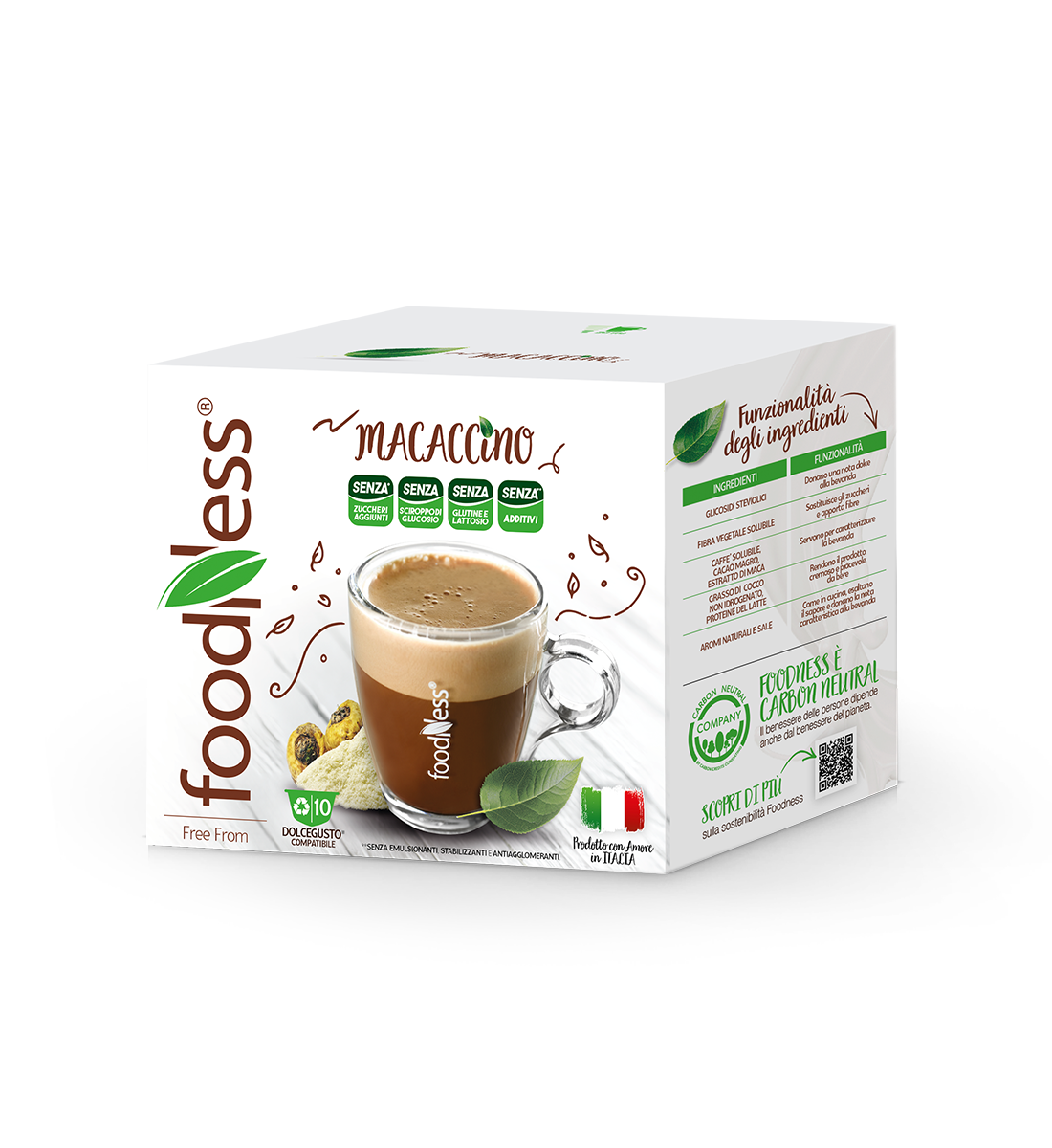 10 Capsule Foodness Compatibili Dolce Gusto Macaccino