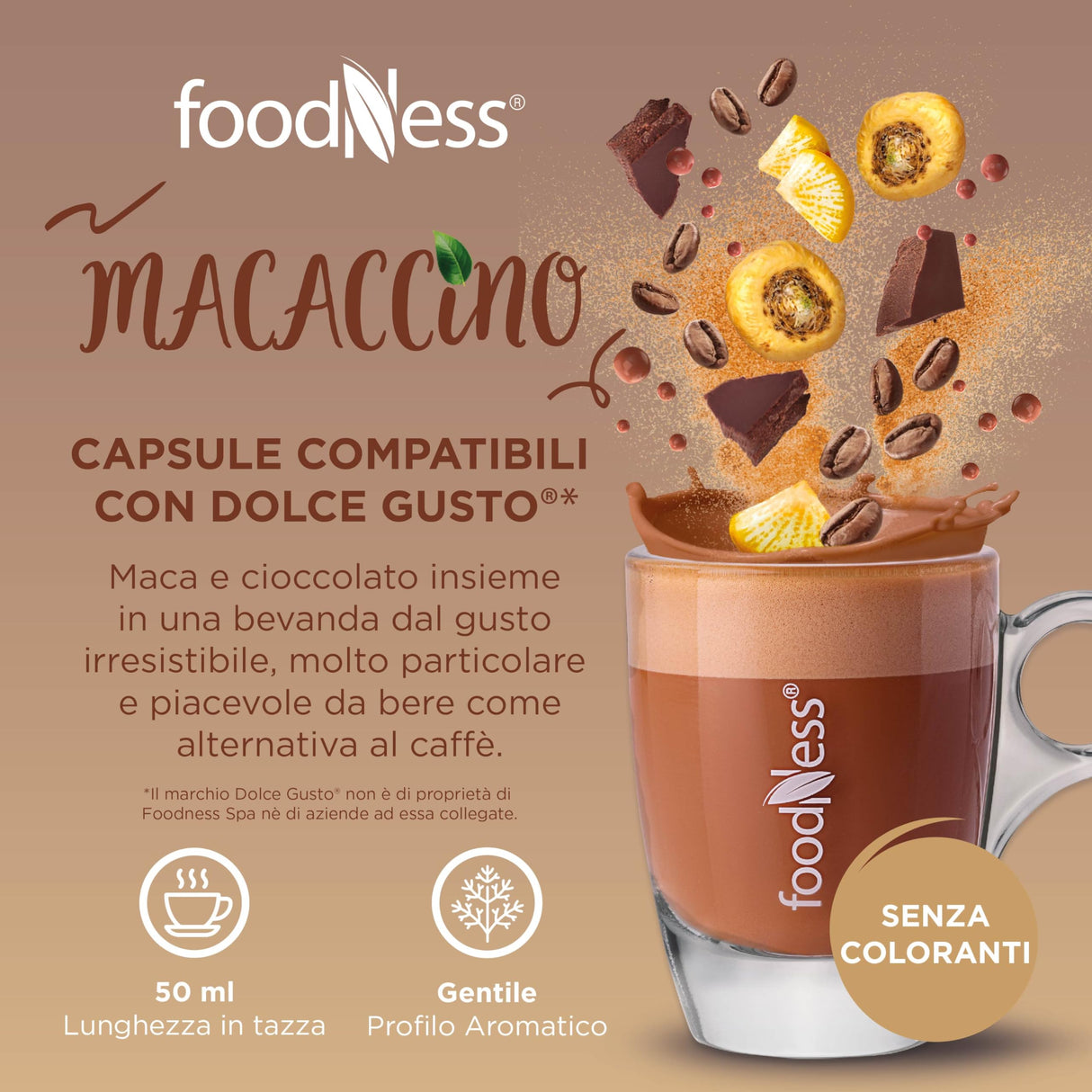 10 Capsule Foodness Compatibili Nespresso Macaccino