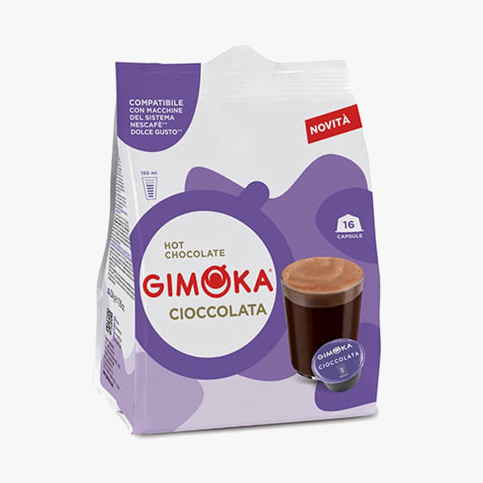16 Capsule Gimoka Compatibili Nescafé Dolce Gusto - Cioccolata