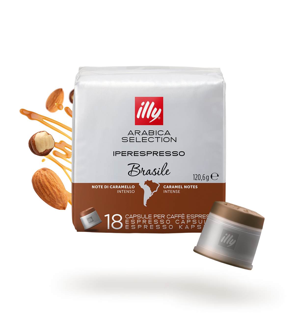 Illy 18 Capsule Arabica Selection caffè per macchine Iperespresso - Brasile con note di caramello