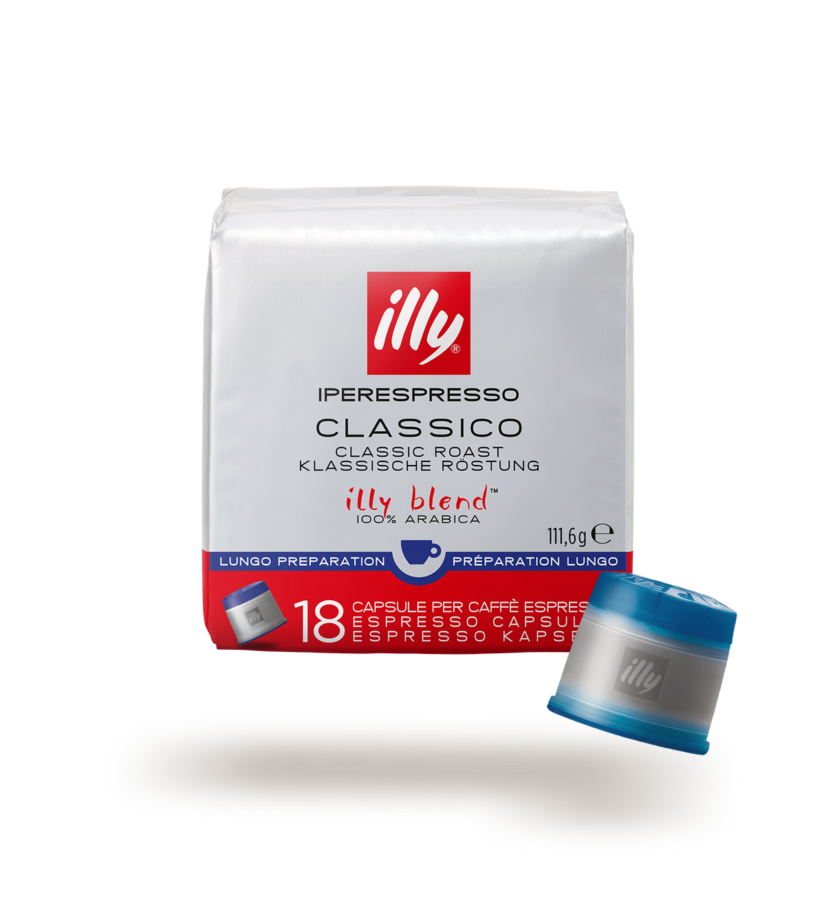 Illy 18 Capsule caffè per macchine Iperespresso - Classico Espresso Lungo