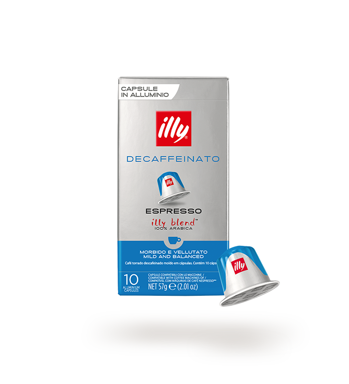 10 Capsule Illy per macchine Nespresso - Decaffeinato Dek Alluminio