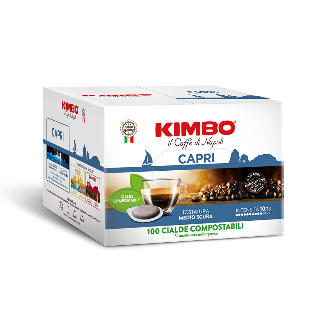 Kimbo Il caffè di Napoli Capri - 100 Cialde per macchine da caffè espresso a cialde Ese 44mm
