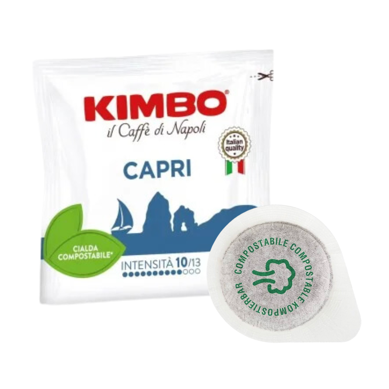 Kimbo Il caffè di Napoli Capri - 100 Cialde per macchine da caffè espresso a cialde Ese 44mm