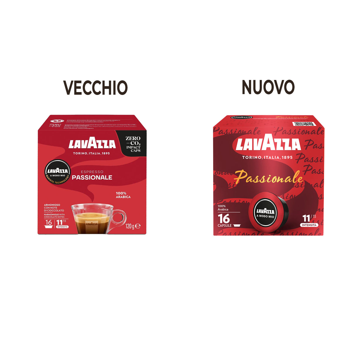 16 Capsule Caffè Lavazza A Modo Mio Passionale - Intensità 11/13