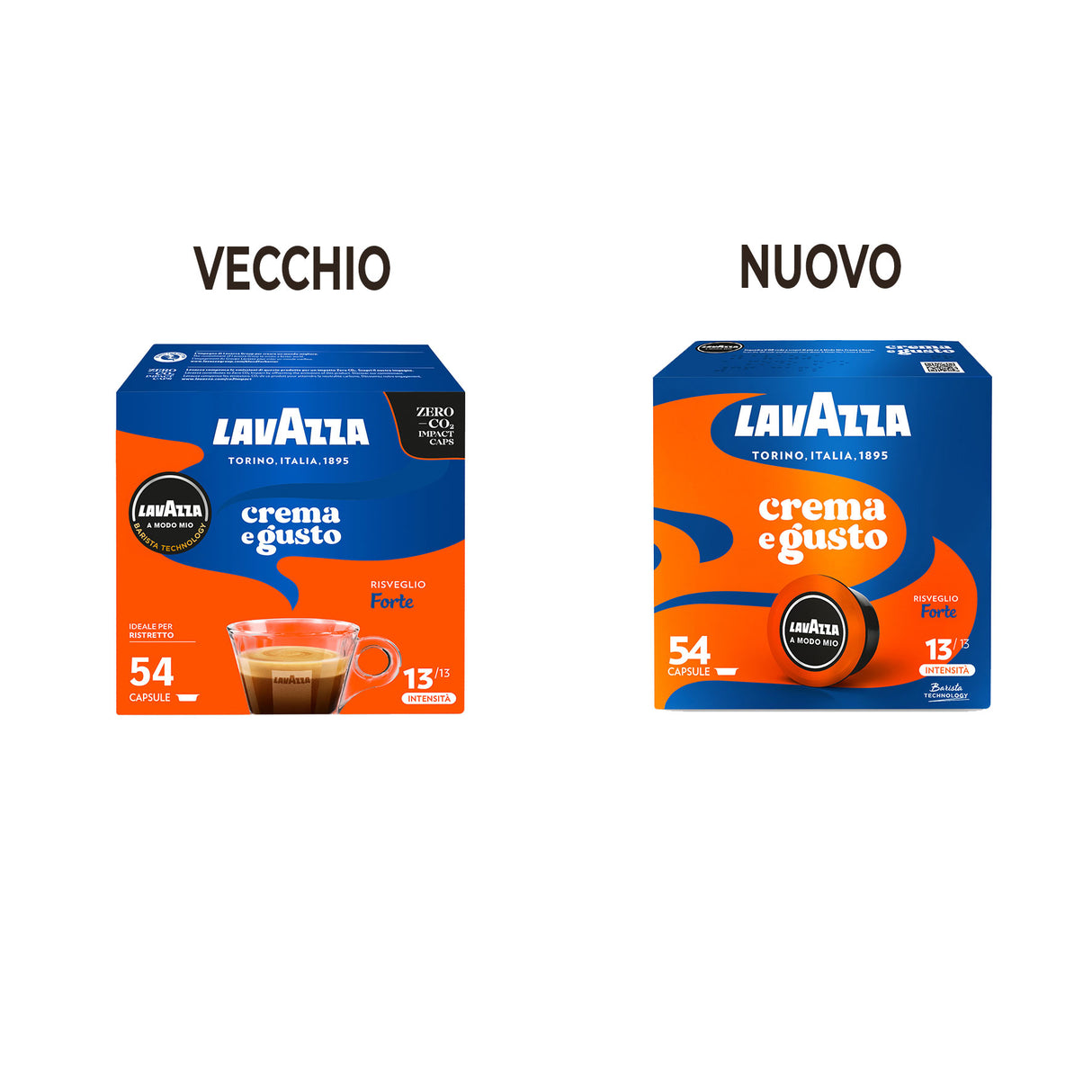 54 Capsule Lavazza Originali A Modo Mio - Crema e Gusto Forte