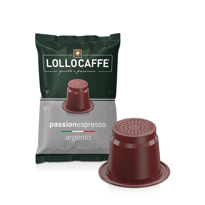 100 Capsule Lollo Passionespresso Argento Compatibili Nespresso