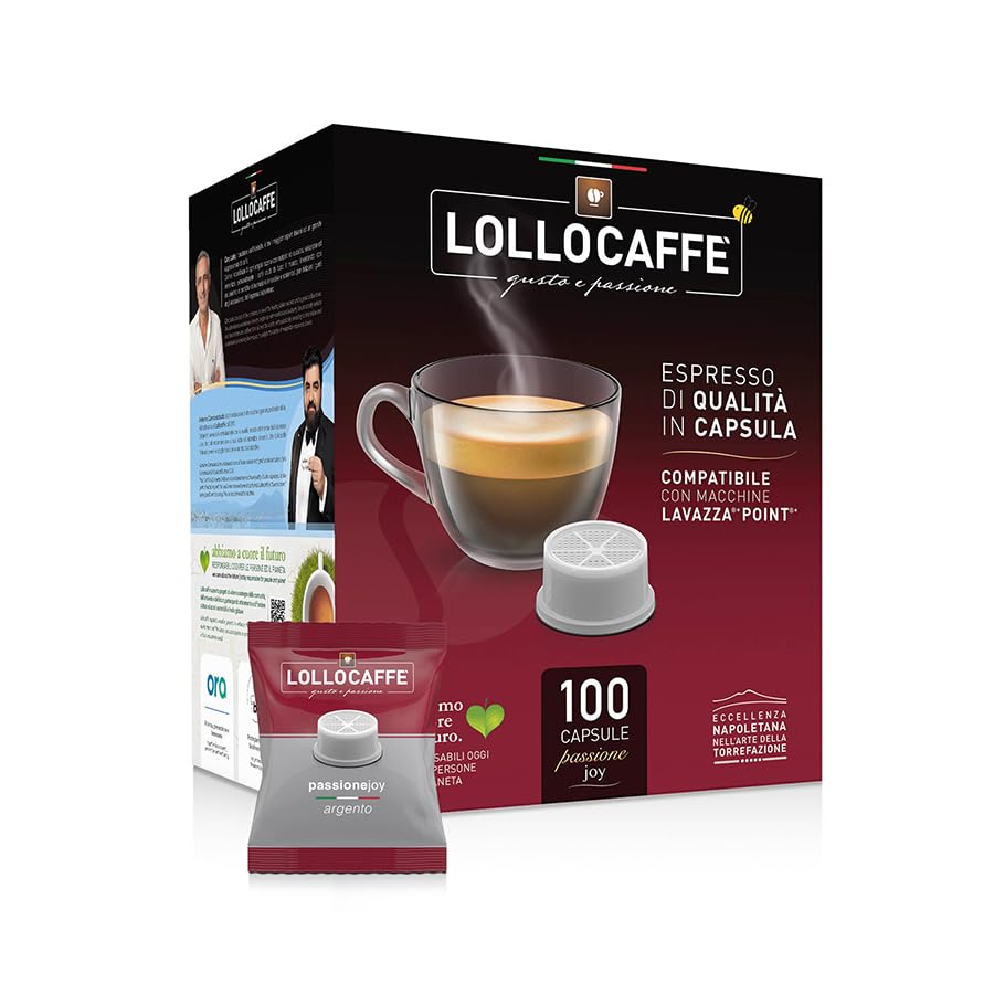 100 Capsule Lollo Argento Compatibili Espresso Point PassioneJoy