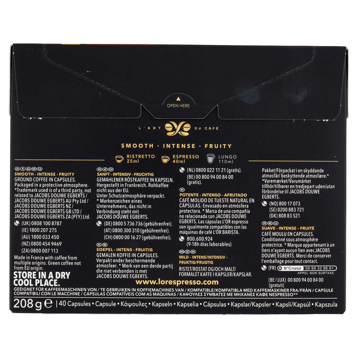 L'OR Espresso Barista Selection - Confezione da 40 Capsule Compatibili Nespresso