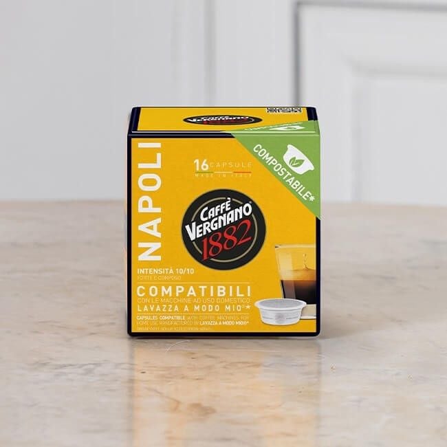 16 Capsule Caffè Vergnano Napoli Compatibili Lavazza A Modo Mio