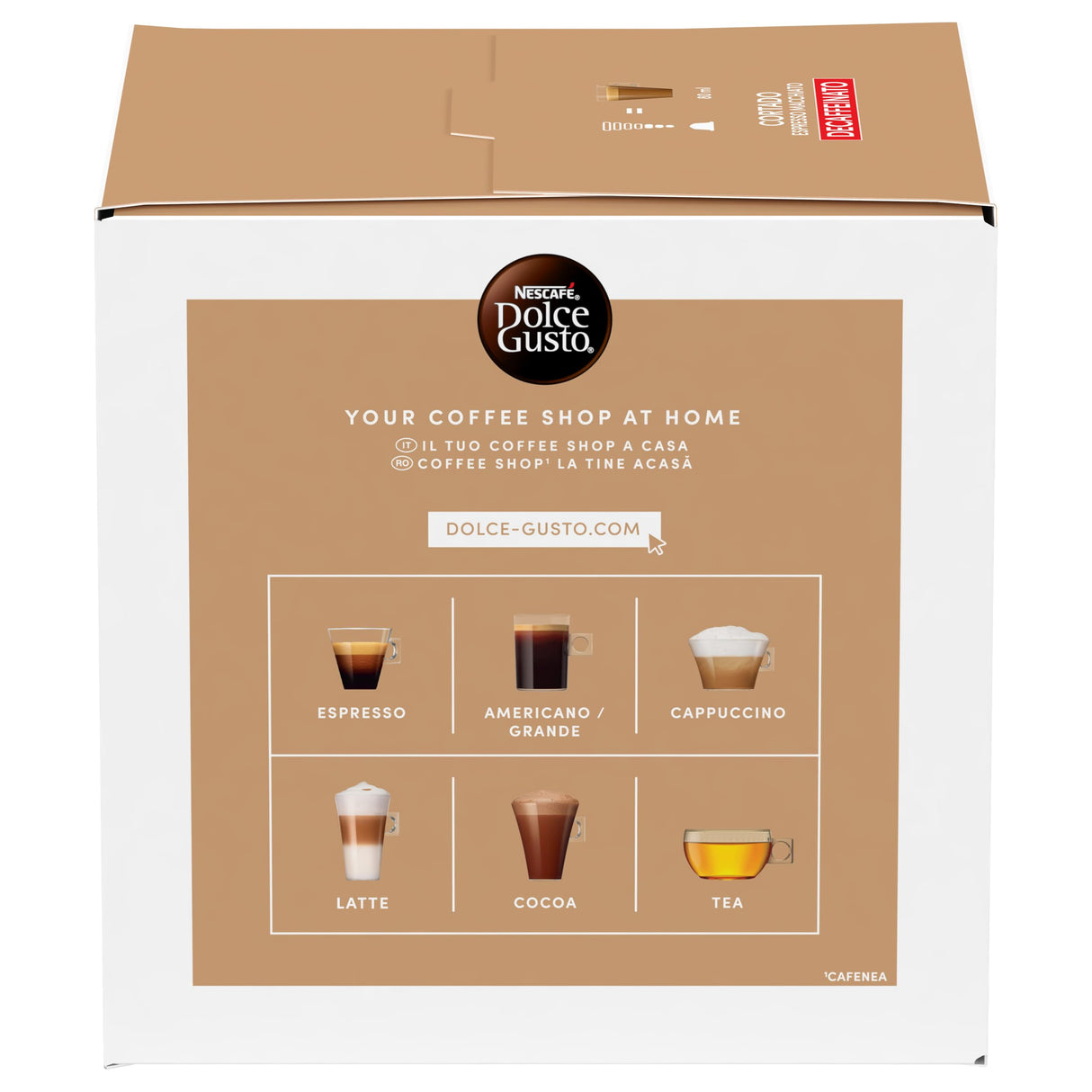 16 Capsule Nescafé Dolce Gusto - Cortado Decaffeinato