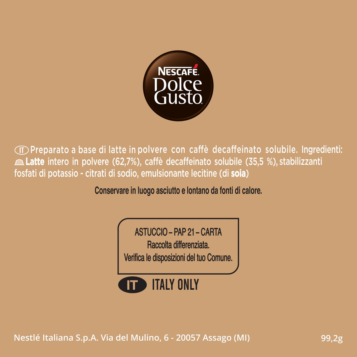 16 Capsule Nescafé Dolce Gusto - Cortado Decaffeinato