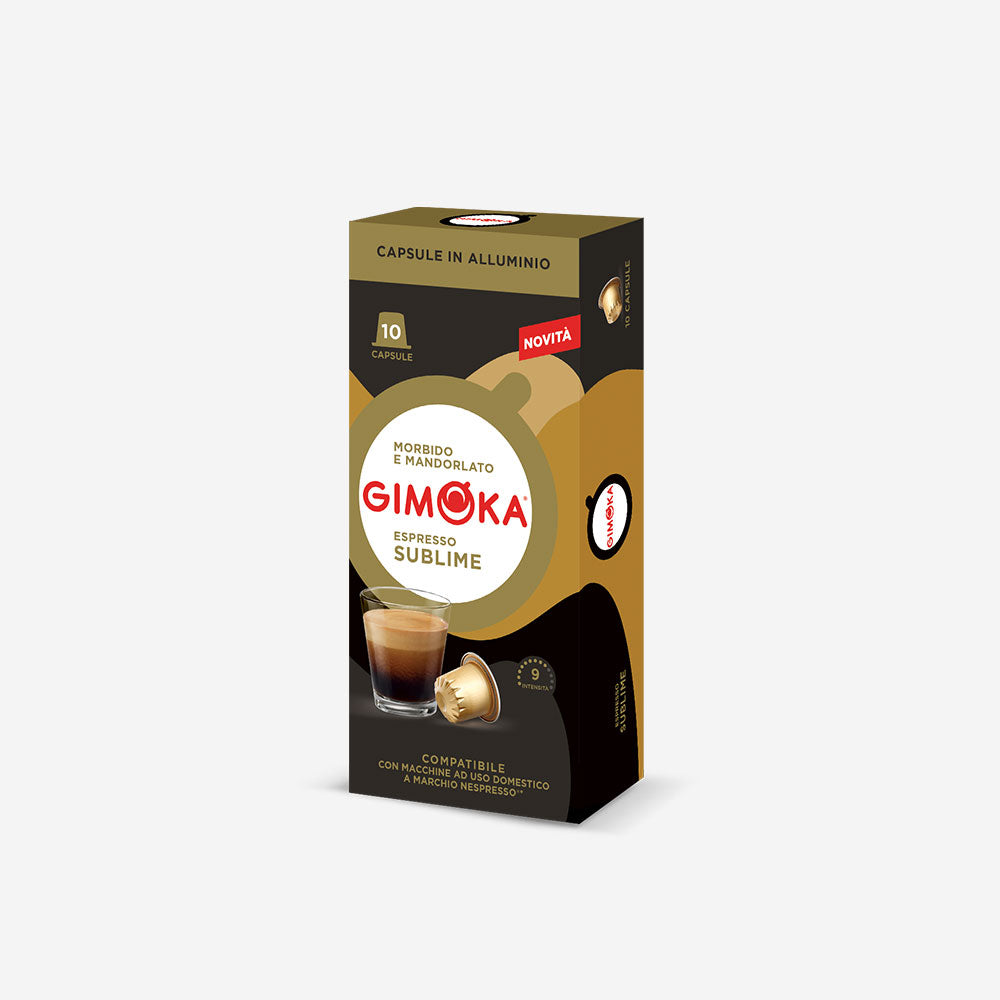 10 Capsule Gimoka Compatibili Nespresso Sublime Alluminio