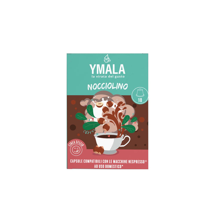 Ymala Nocciolino caffè con Nocciole Tostate - 10 Capsule Compatibili Nespresso