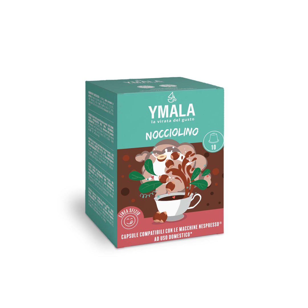 Ymala Nocciolino caffè con Nocciole Tostate - 10 Capsule Compatibili Nespresso