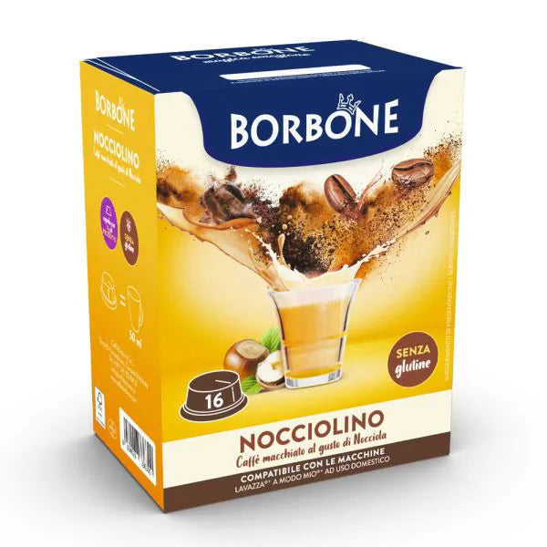 16 Capsule Borbone compatibili A Modo Mio Nocciolino
