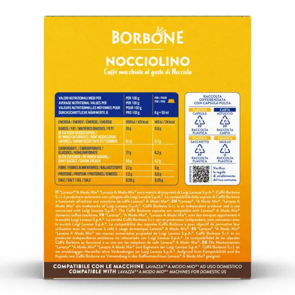 16 Capsule Borbone compatibili A Modo Mio Nocciolino
