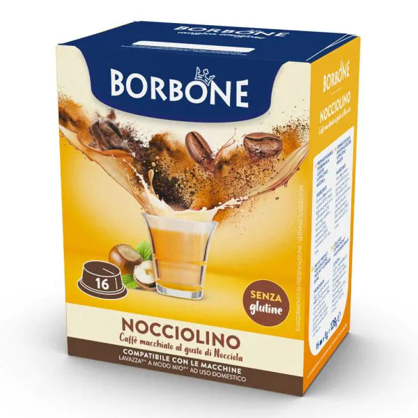 16 Capsule Borbone compatibili A Modo Mio Nocciolino