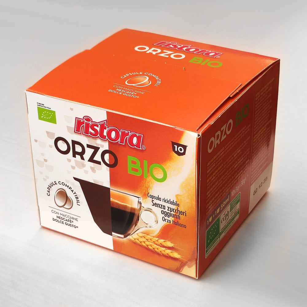 10 Capsule Ristora Orzo Biologico per Nescafè Dolce Gusto