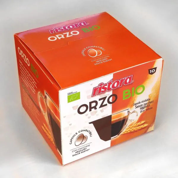 10 Capsule Ristora Orzo Biologico per Nescafè Dolce Gusto