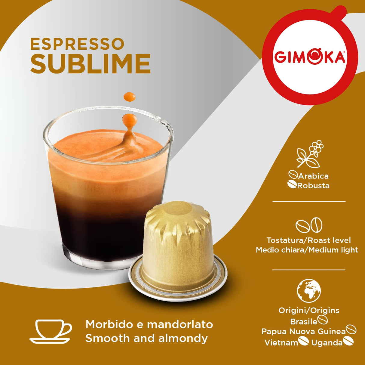 10 Capsule Gimoka Compatibili Nespresso Sublime Alluminio
