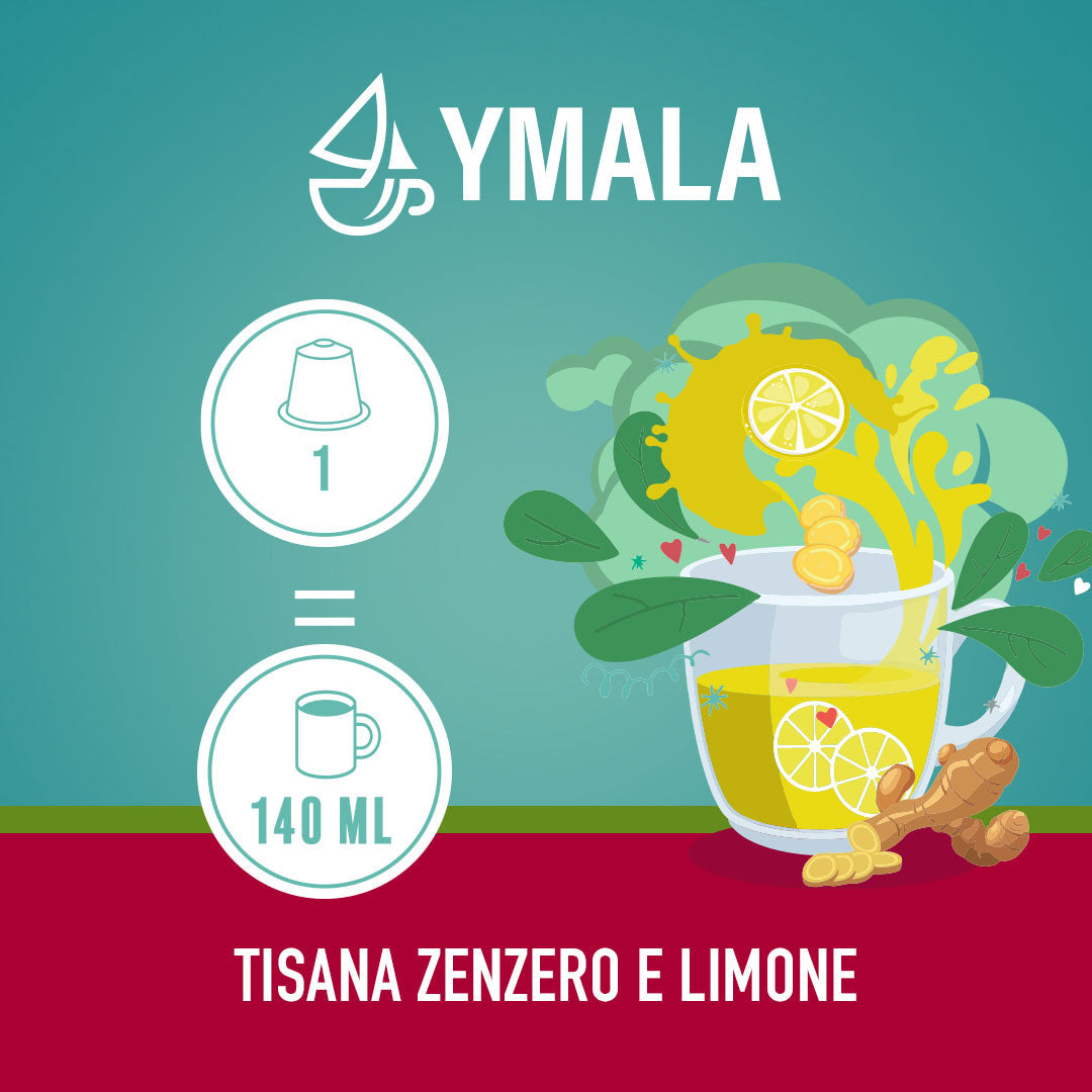 Ymala 10 Capsule Nespresso - Tisana Zenzero e Limone
