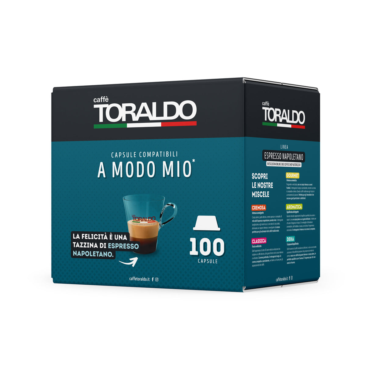 100 Capsule Compatibili Lavazza A Modo Mio Toraldo - Miscela Classica
