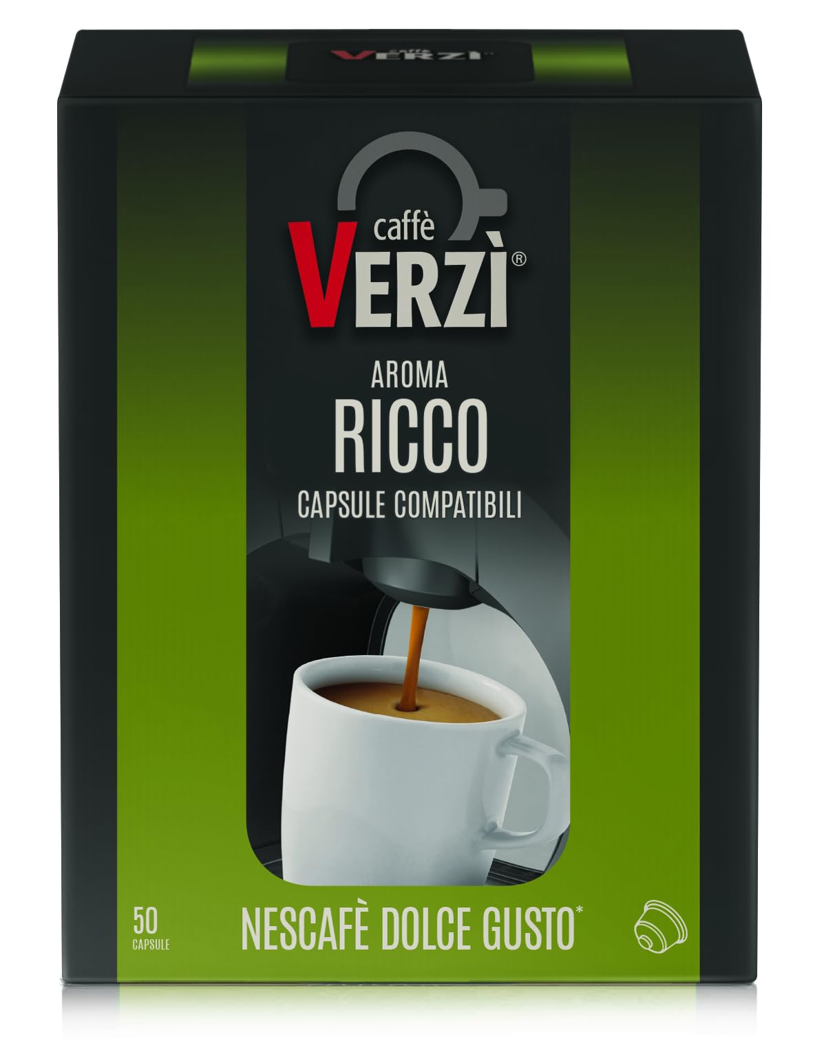 50 Capsule Compatibili Nescafé Dolce Gusto Verzì - Aroma Ricco