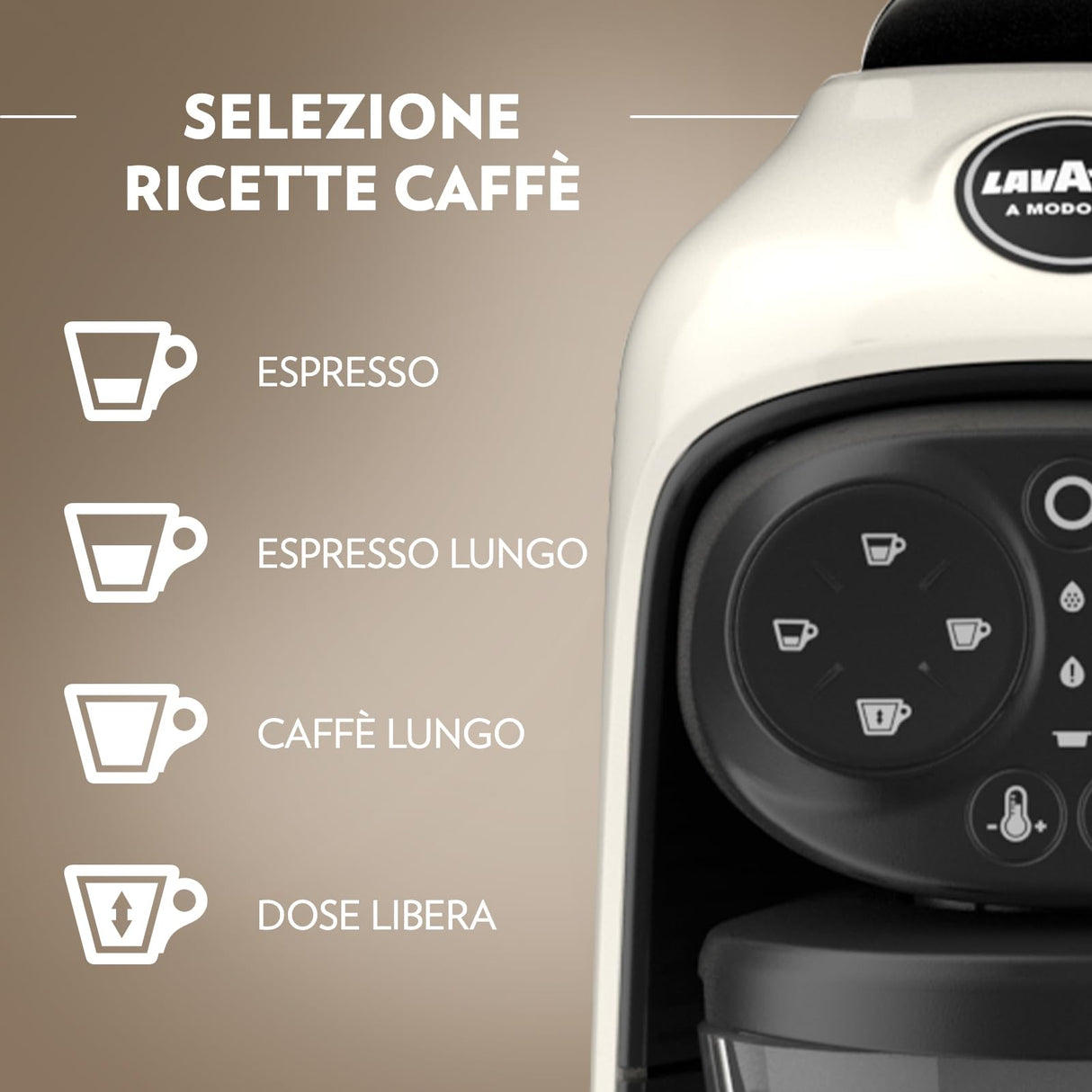 Lavazza A Modo Deséa - Macchina da caffè per Capsule Lavazza A Modo Mio + kit con 72 Capsule
