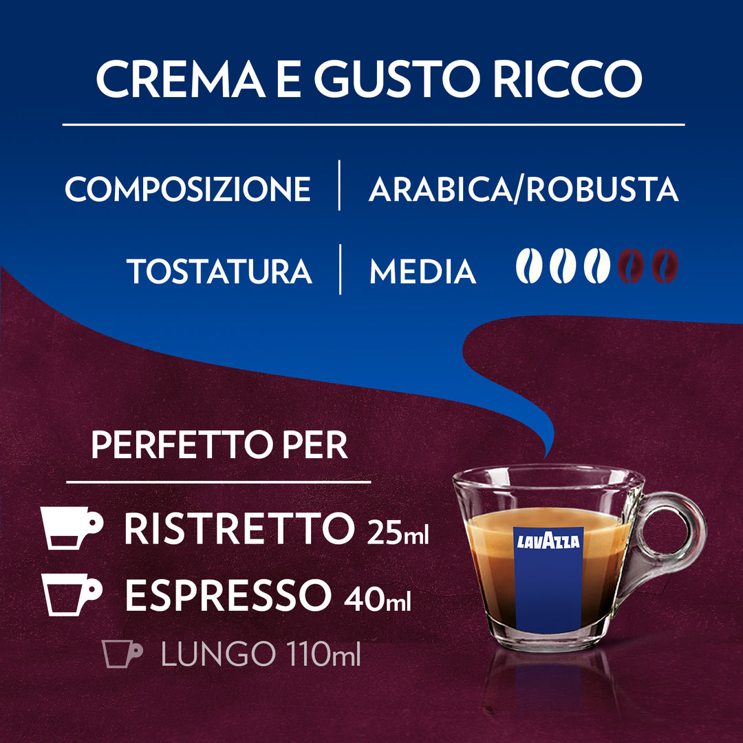 10 Crema e Gusto RICCO Capsule Lavazza compatibili Nespresso