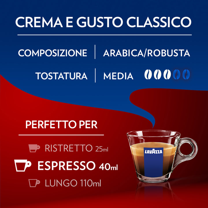 54 Capsule Lavazza A Modo Mio Originali - Crema e Gusto Classico