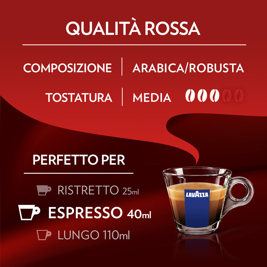80 Qualità Rossa Capsule Lavazza compatibili Nespresso