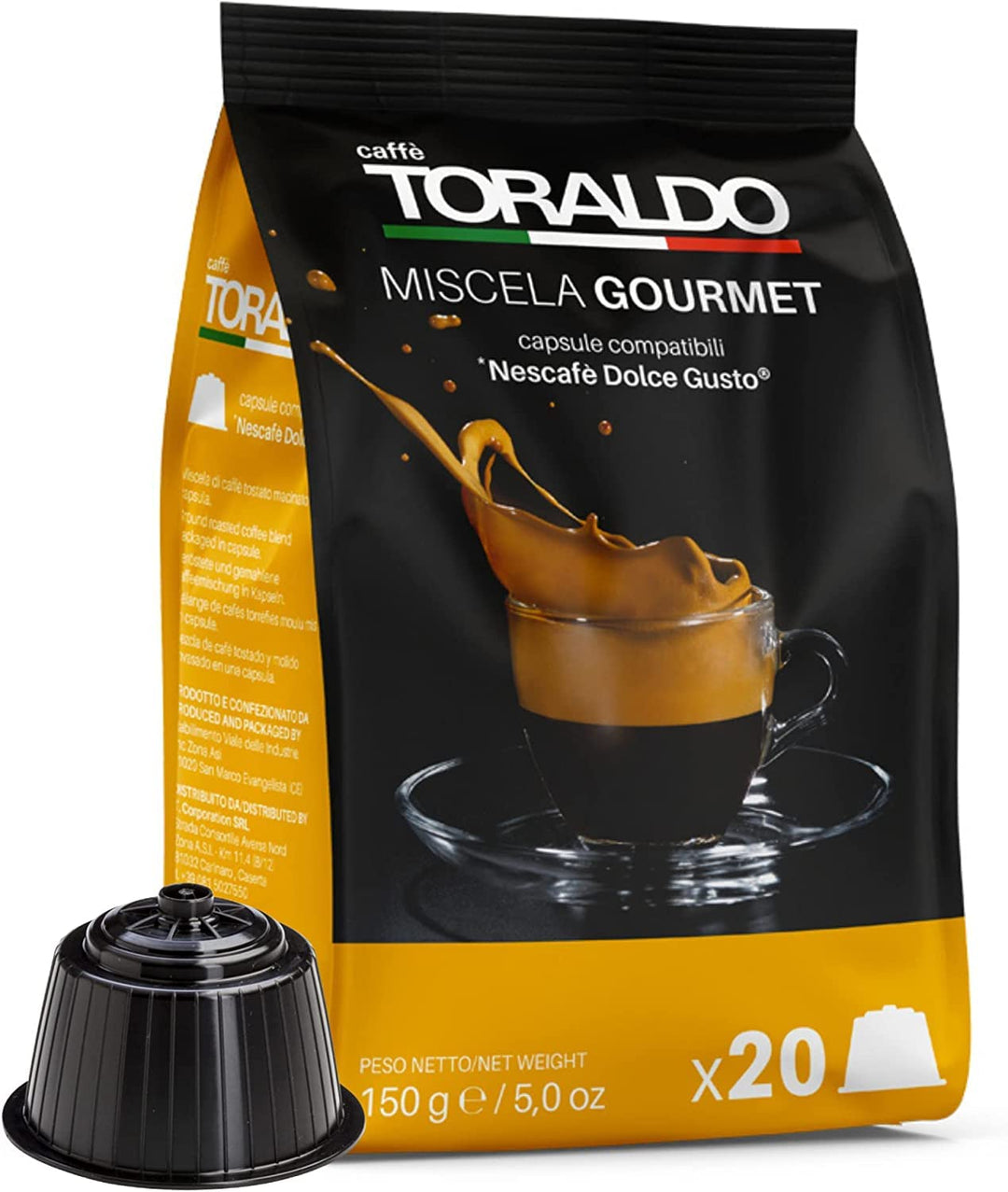 100 Capsule Toraldo Compatibili Dolce Gusto Miscela Gourmet