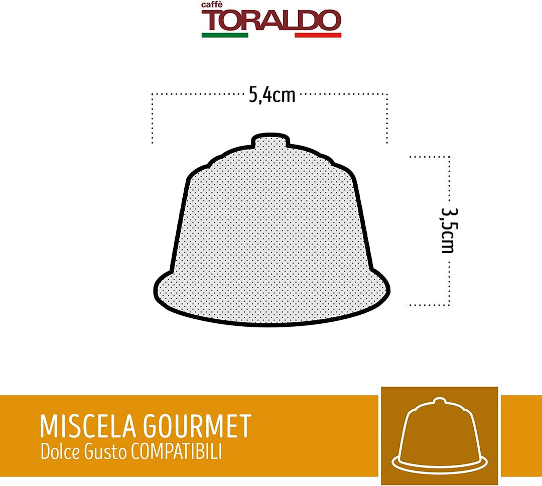 100 Capsule Toraldo Compatibili Dolce Gusto Miscela Gourmet