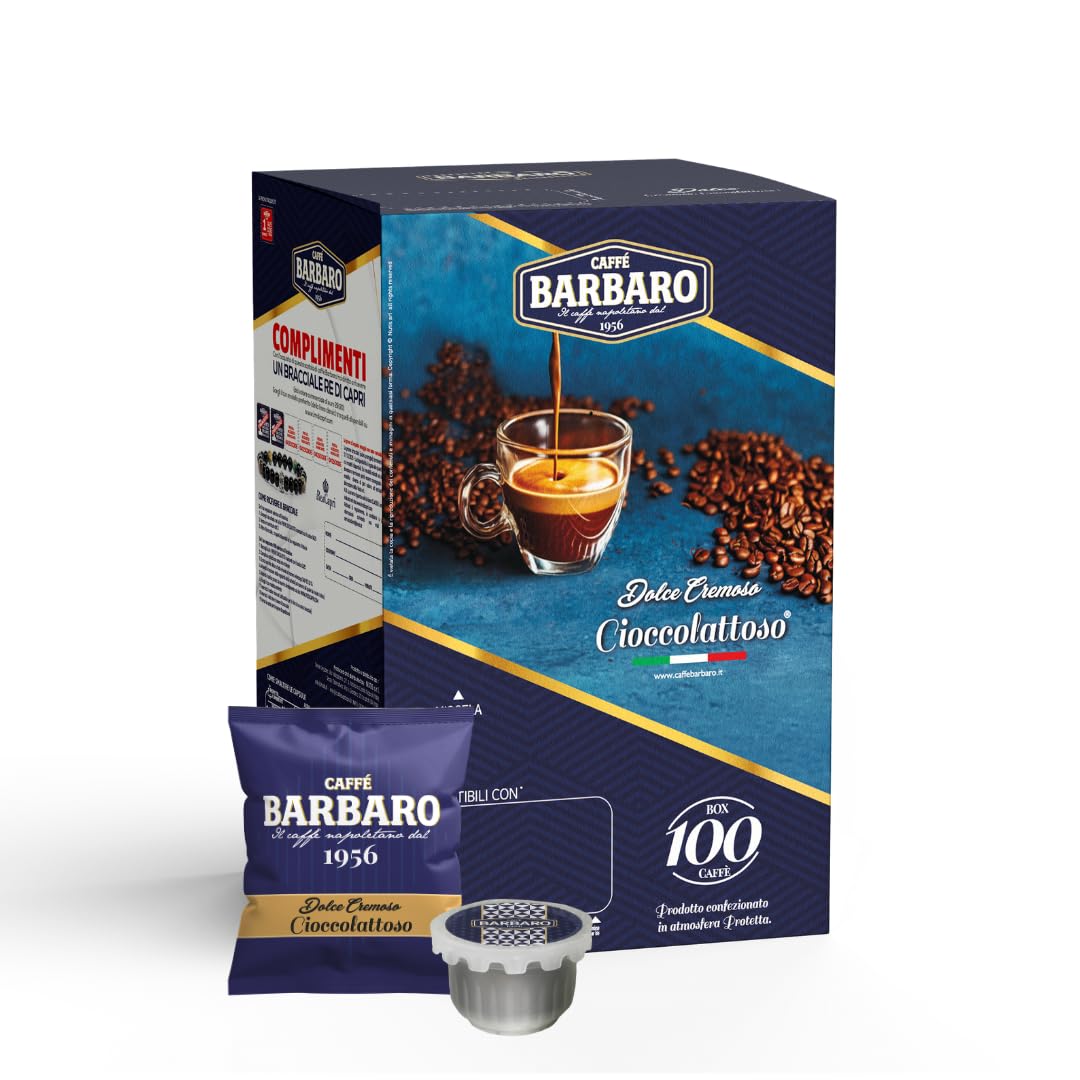 100 Capsule Caffè Barbaro per macchine da caffè a marchio Domo Cuore Espresso - Cremoso