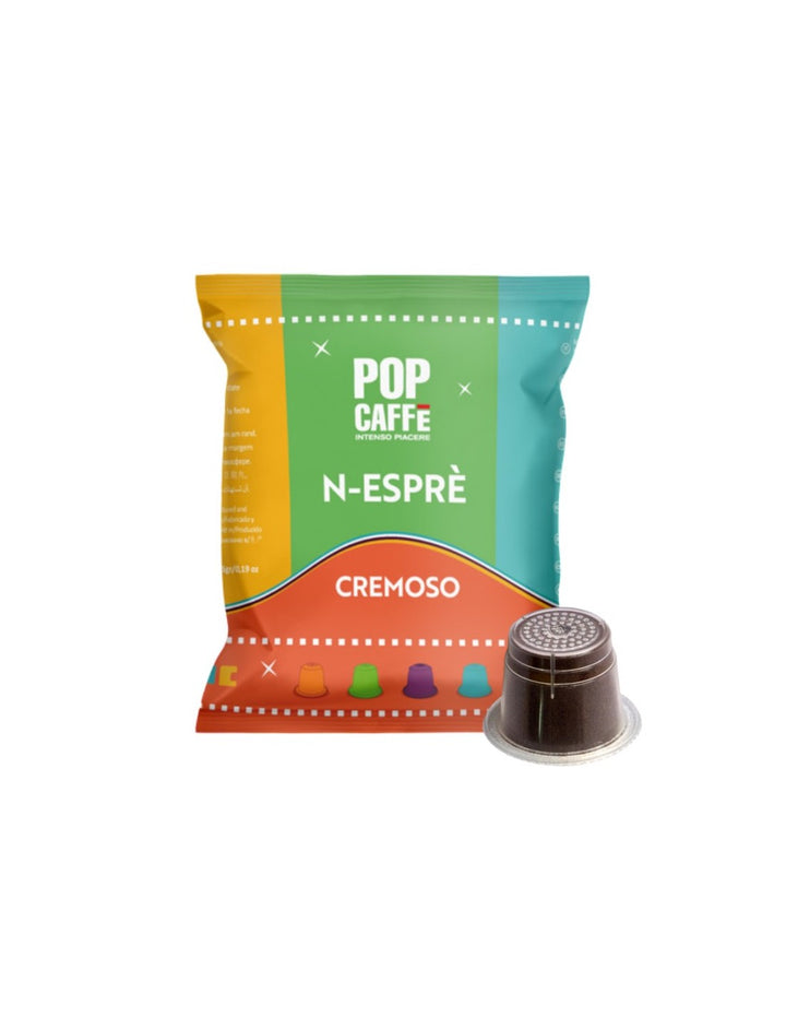 100 Capsule Pop Caffè N-esprè Cremoso Compatibili Nespresso - Gusto Morbido e Vellutato