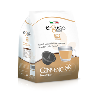16 Capsule Pop Caffè E-Gusto Ginseng - Compatibili con Nescafé Dolce Gusto