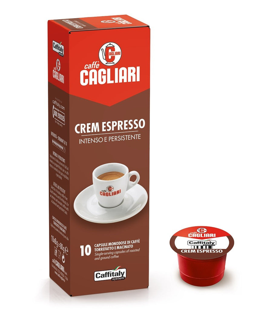 Scopri 10 Capsule Cagliari Crem Espresso Caffitaly –