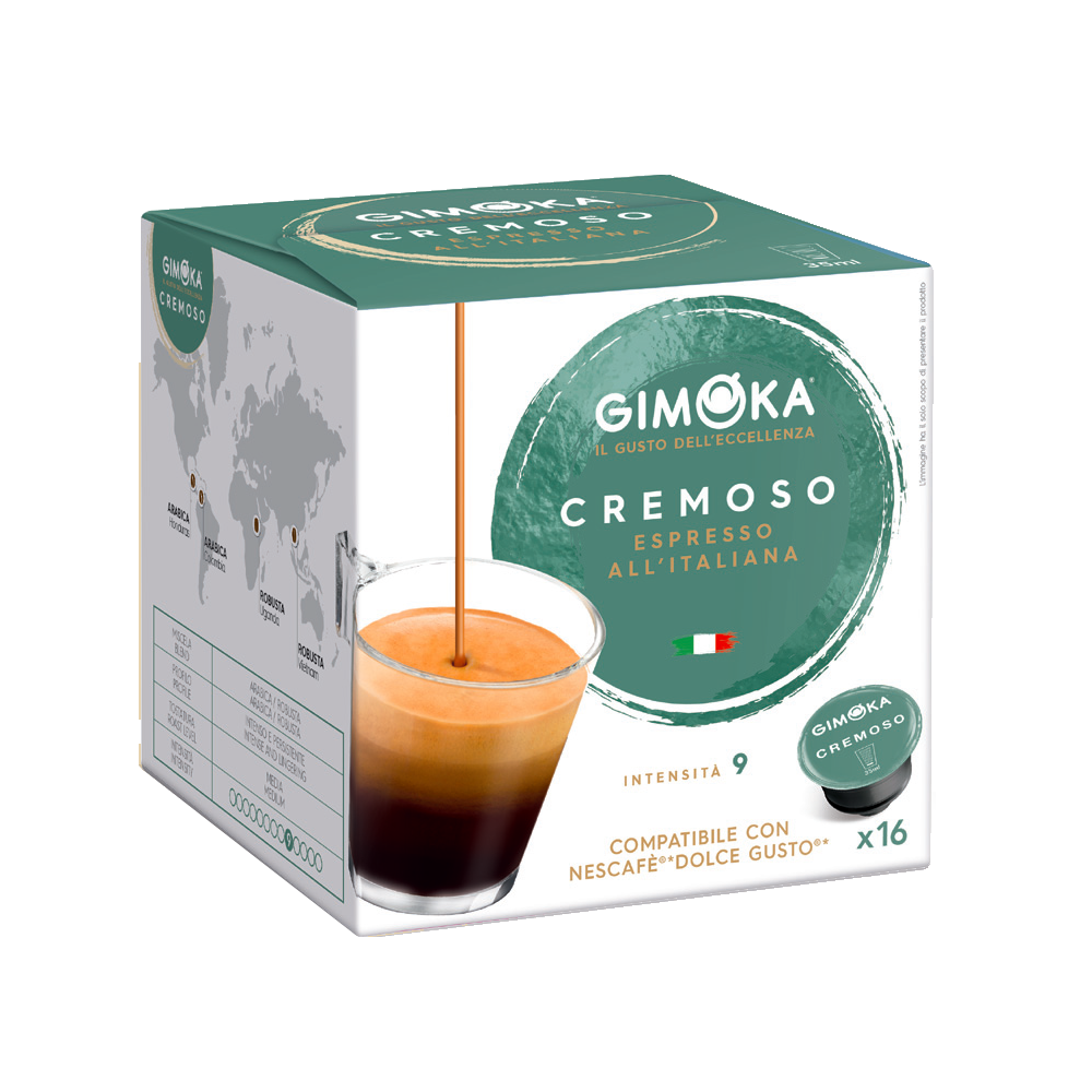16 Capsule GIMOKA compatibili Nescafé Dolce Gusto CREMOSO Salvaroma